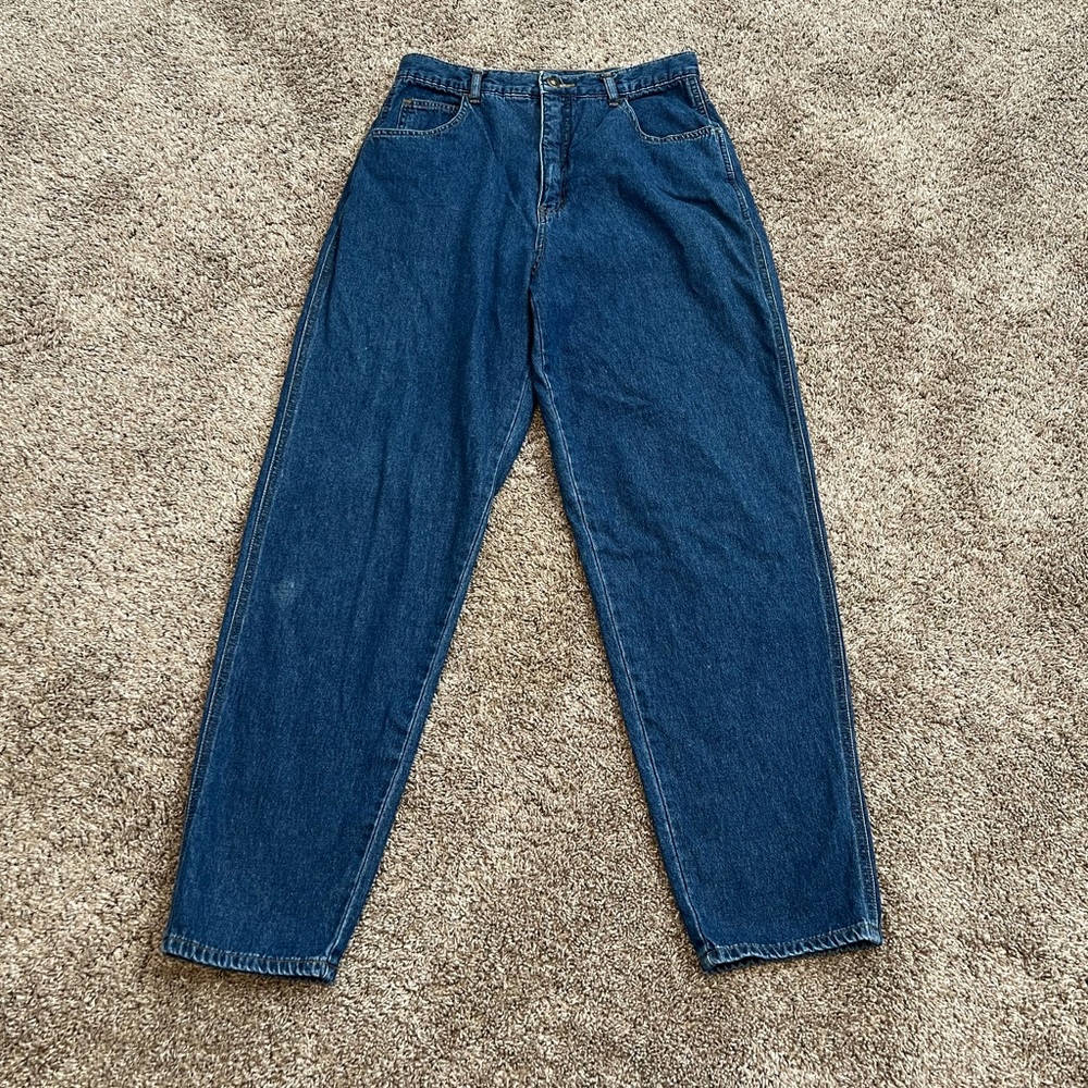 Forenza Vintage 80s Super High Rise Jeans Mom Tapered Legs Medium Wash Retro